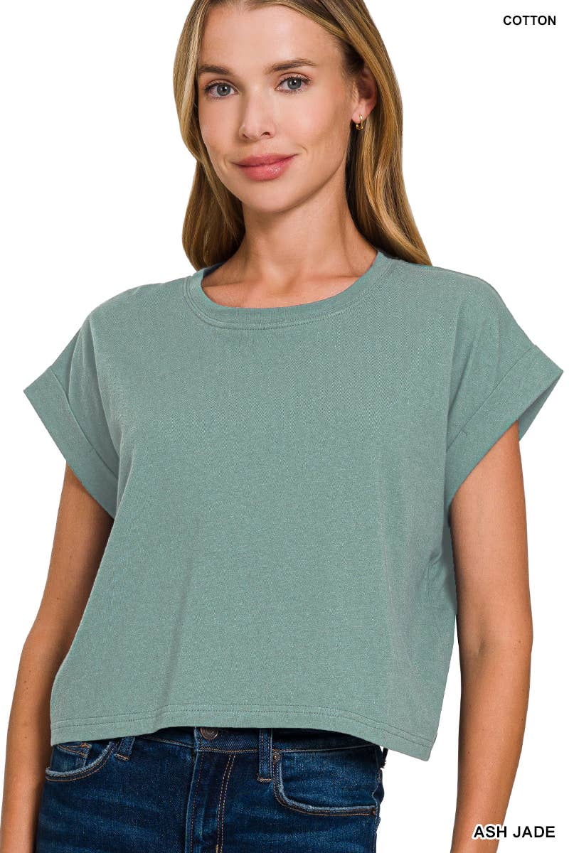 `".Cotton Short Sleeve Tee