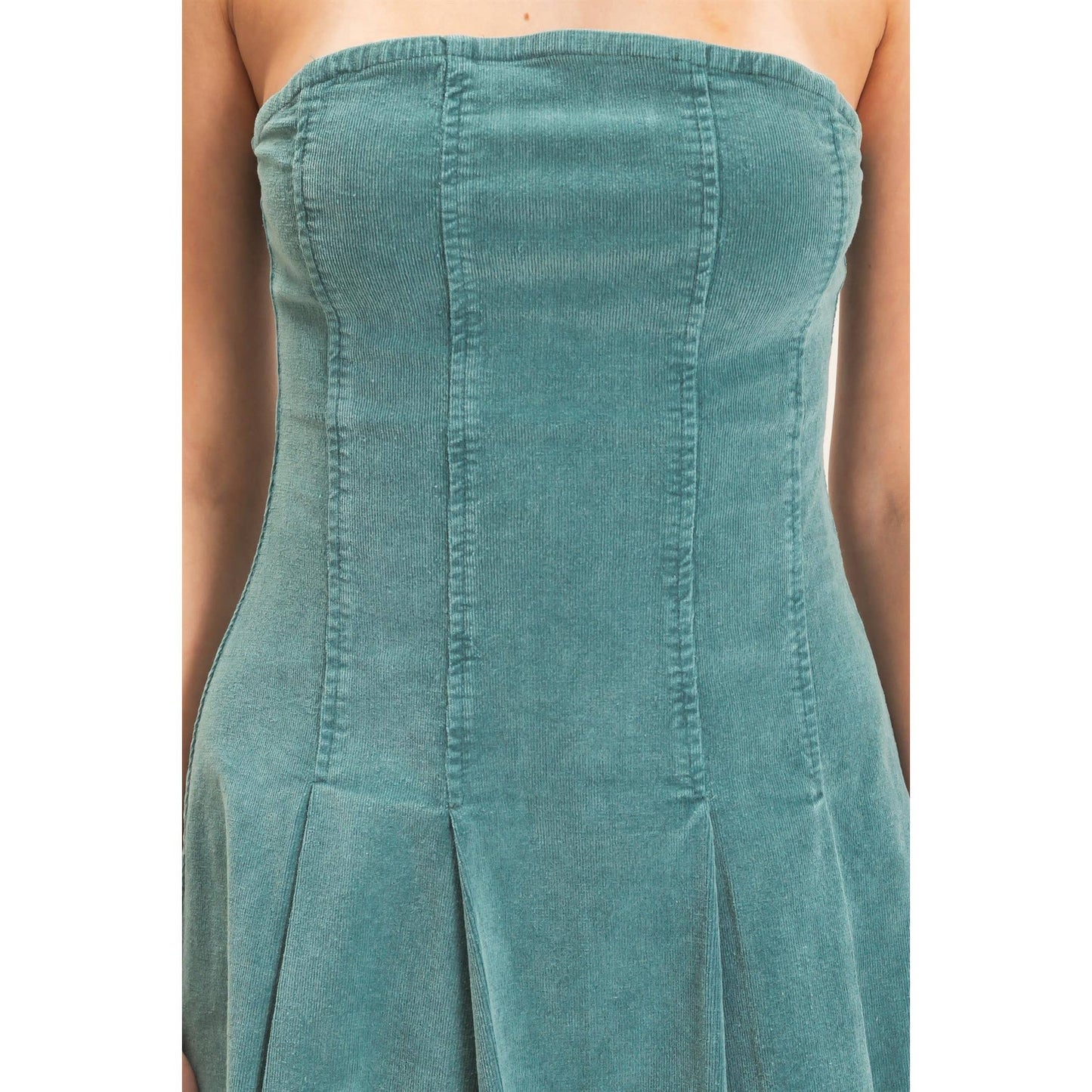 Strapless Mineral Wash Dress