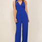 Cross Back Wide Leg Jumpsuit