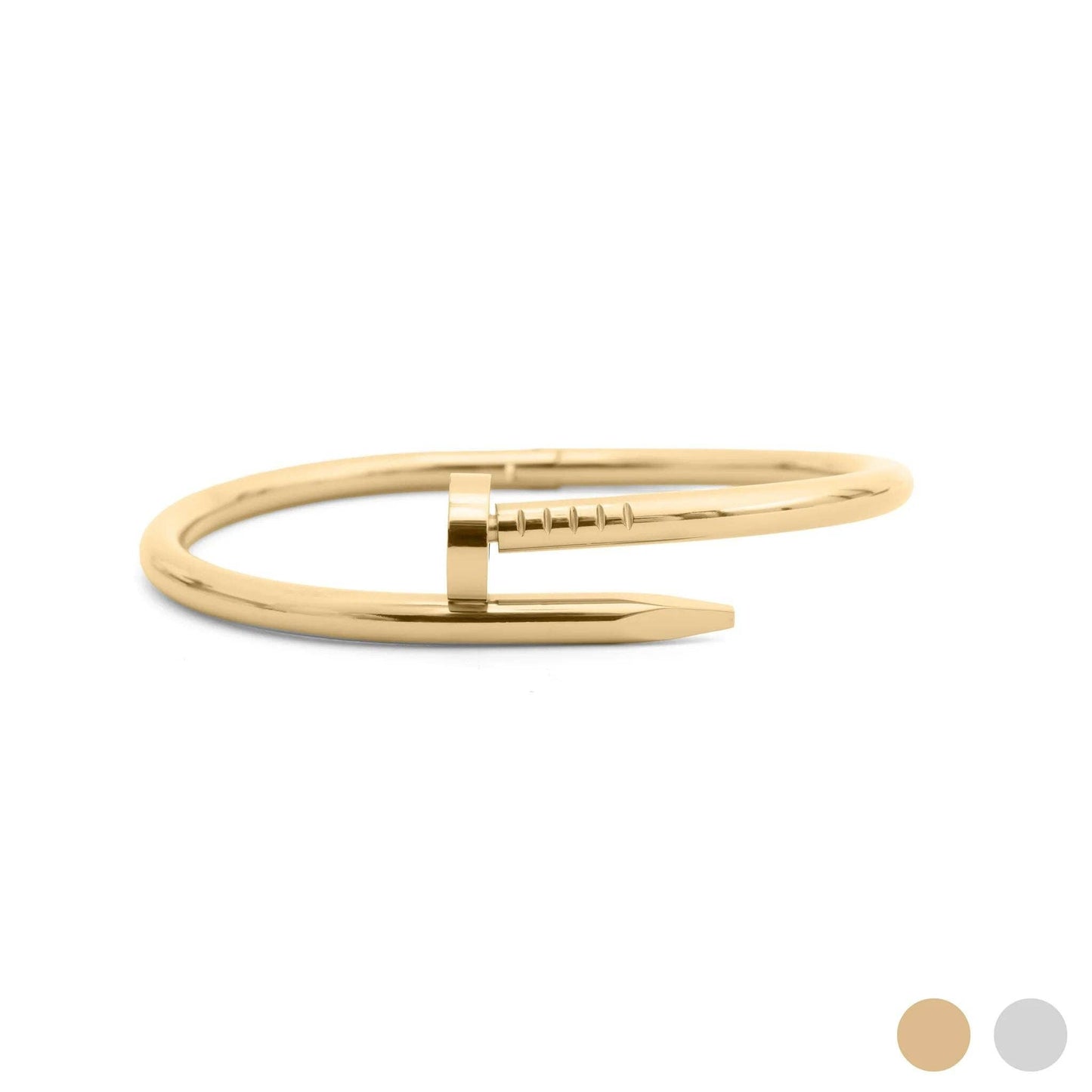 18K Gold PVD Stainless Steel Nail Bangle