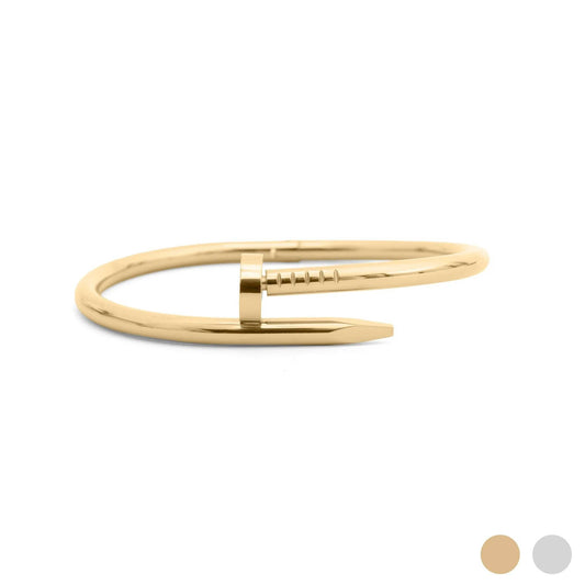 18K Gold PVD Stainless Steel Nail Bangle