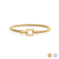 18K Gold PVD Stainless Steel Buckle Clasp Bangle Bracelet