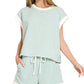 ....Stripe Contrast Trim Top & Shorts Set