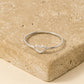 Dainty Open Heart Shape Fashion Ring