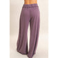 Mineral Wash Star Patch And Print Wide Leg Pants