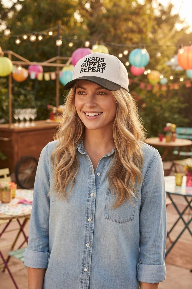 Coffee & Jesus Two Tone Cotton Hat