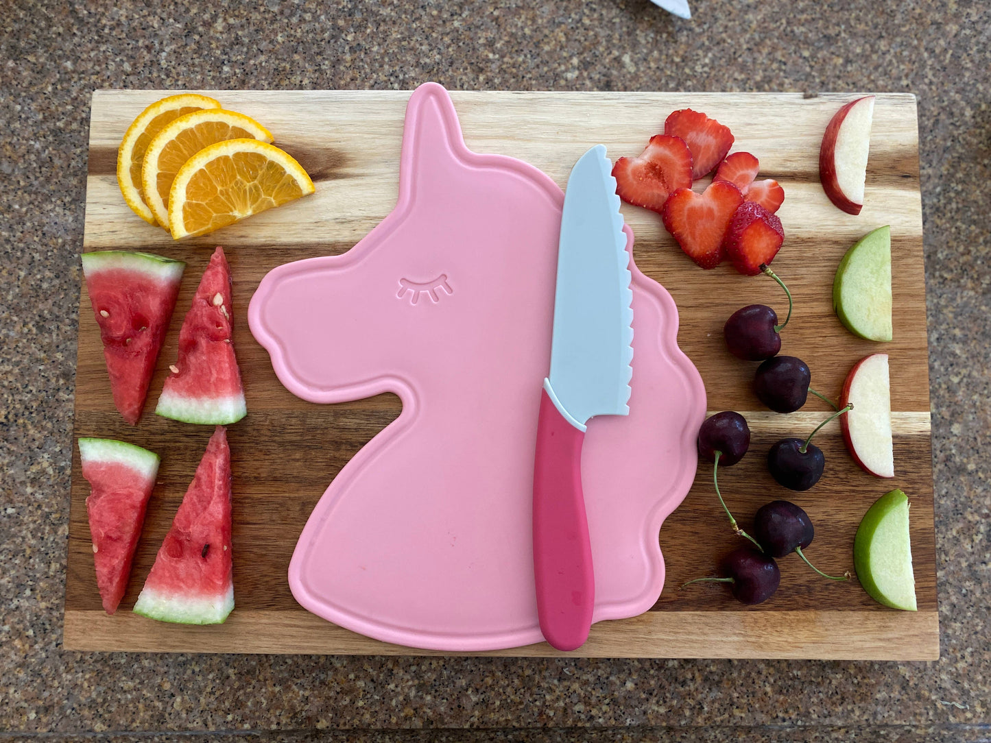Unicorn Cutting Board & Knife Set – Kid-Safe