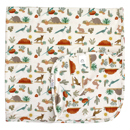 Desert Friends Western Bamboo Baby Blanket Baby Gift Swaddle