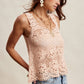 Crochet Lace Square Neck Tank Top LCR0117