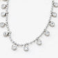 18K Gold PVD Stainless Steal Round Stone Dangle Necklace