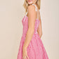 Gingham Corset Tie-Strap Flare mini dress