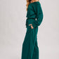 WIDE NECK OFF THE SHOULDER KNIT JUMPSUIT