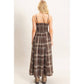 Plaid Smocked Maxi Dress