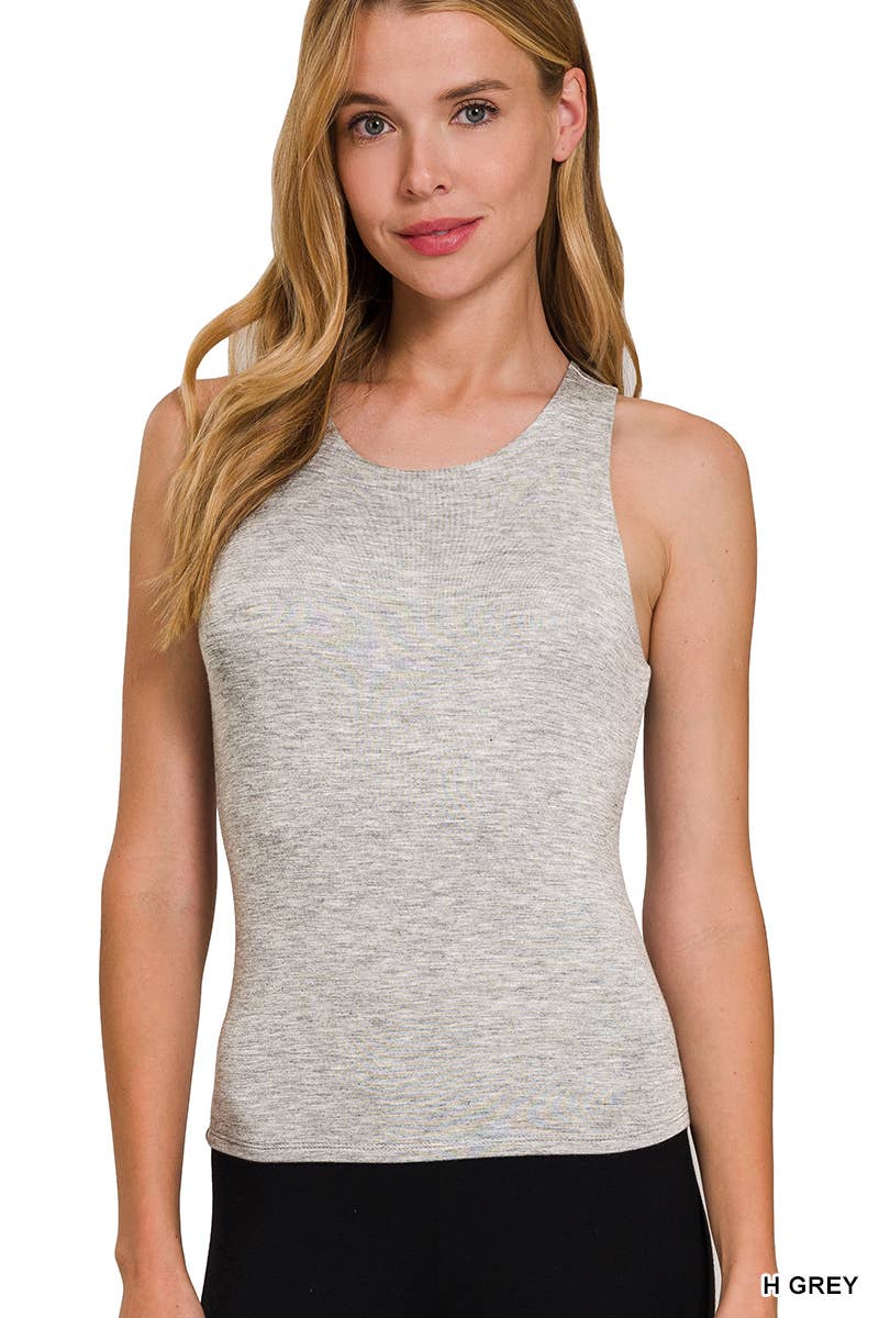 `Premium Rayon Double Layered Tank Top - Zenana