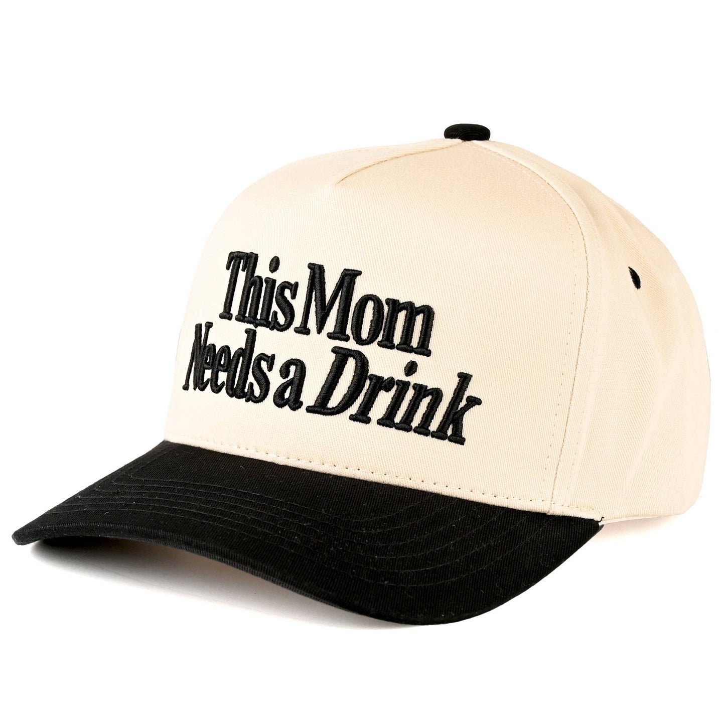 C.C This Mom Needs a Drink letter embroidered trucker hat
