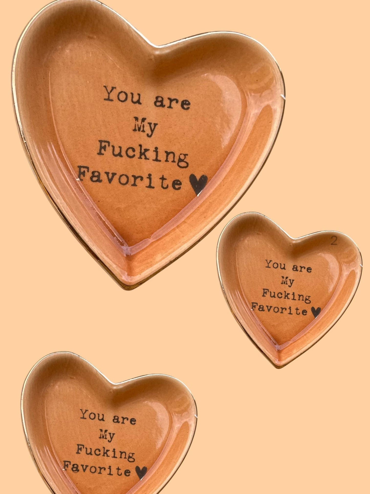 “You Are My Fucking Favorite” Cuss Word Heart Trinket Dish
