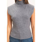 Sleeveless High Neck Knit Top