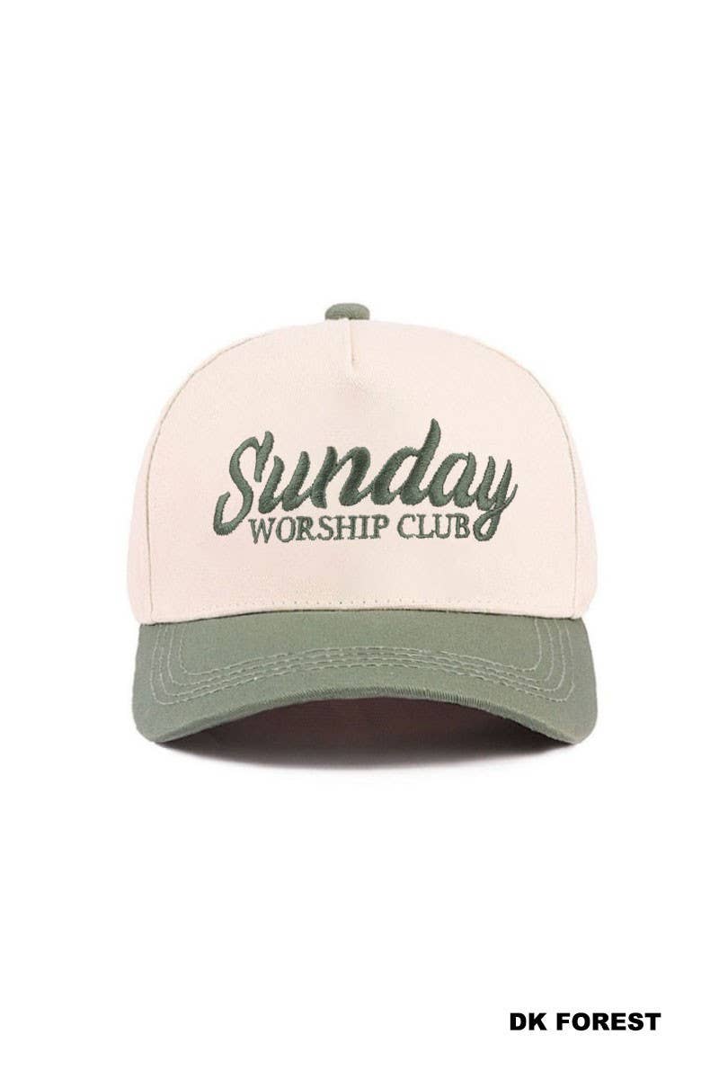 Sunday Worship Club Two Tone Cotton Hat