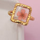 18K STAINLESS STEEL TARNISH FREE FLORAL RINGS | 40R104