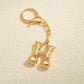 Bubble Letter Monogram Bag Charm Key Chain | 40KC161