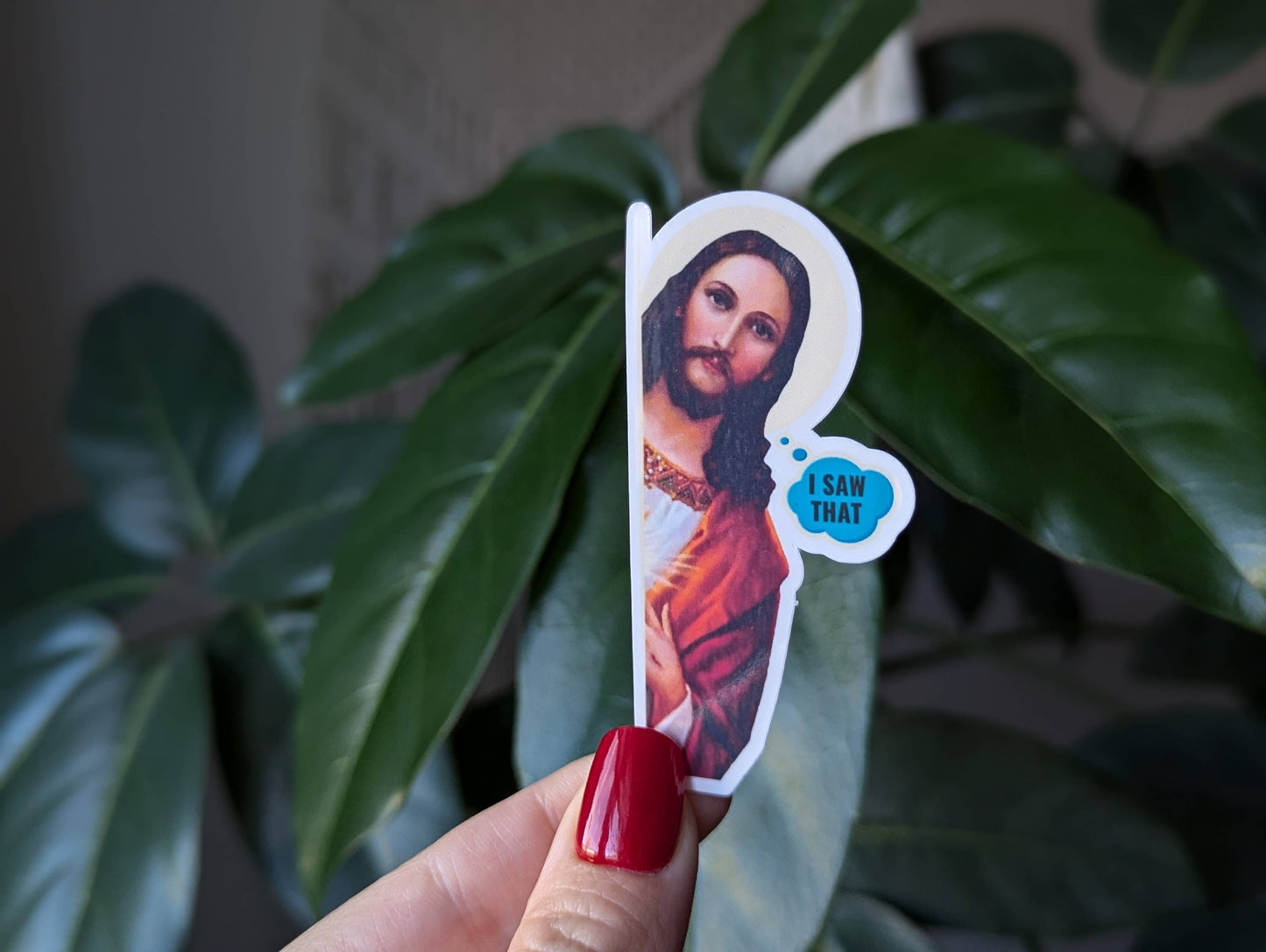 I saw that vinyl sticker, funny religious jesus humor
