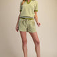 Collar Neck Short-Sleeve Polo Top
