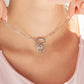 18K Gold PVD Stainless Steel Rhinestone Bow Charm