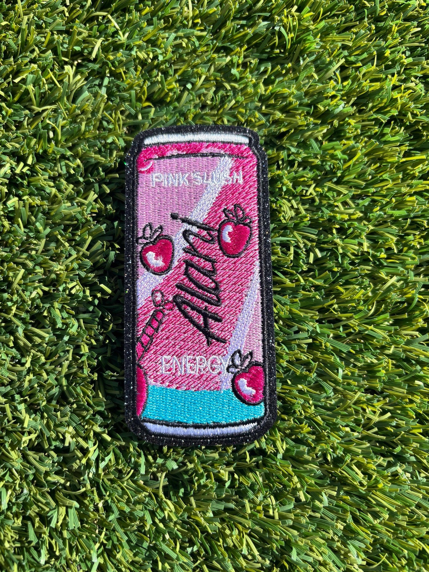 Alani Pink Slush Glitter Embroidered Patch