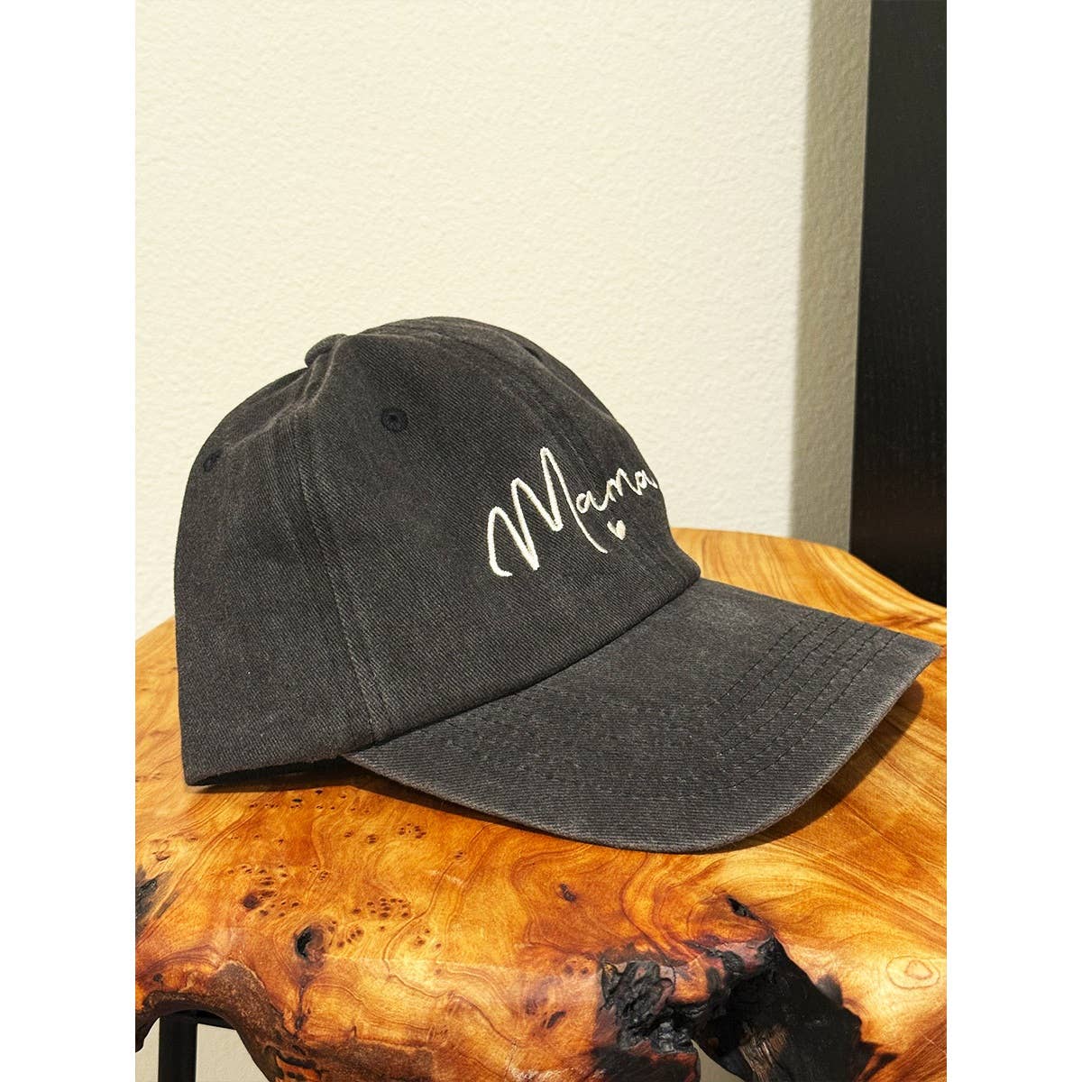MAMA Embroidered Acid Washed Baseball Cap