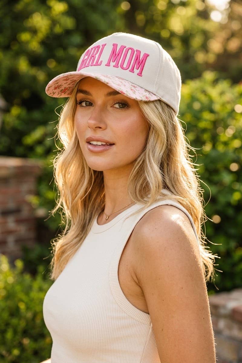 Girl Mom Two Tone Snapback Hat Zenana Consgt.