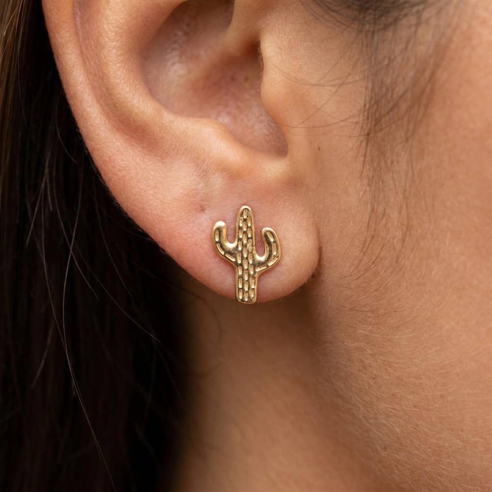 Mini Cactus Stud Earrings