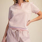 Collar Neck Short-Sleeve Polo Top