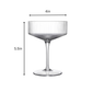 Clear Ribbed Martini Coupe Glass - 9.5oz (1pc) 6