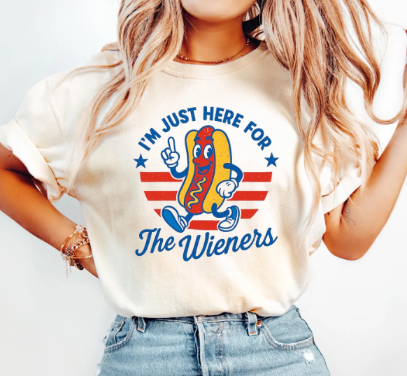 4th of July Just Here For The Wieners Shirt