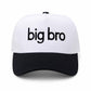 Kid/Baby 2-Tone Cap: Big Bro - Black/White