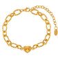 18K STAINLESS STEEL TARNISH FREE HEART BRACELET | 40B5226