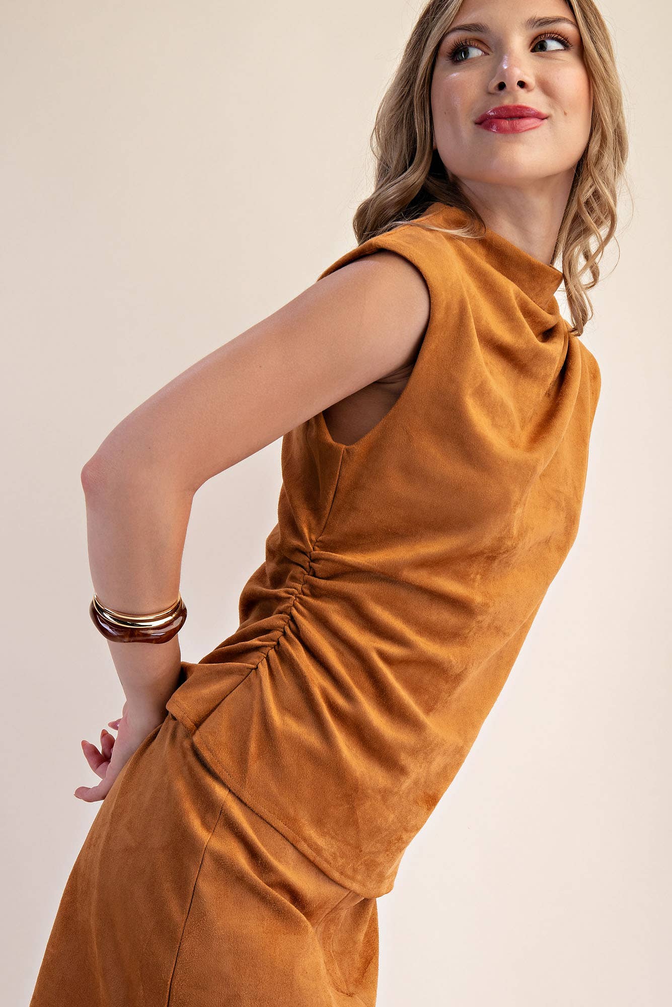 Mock Neck Sleeveless Top