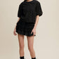 Lace Tiered Shorts with Ruffle Details