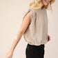 Round Neck Pleated Top