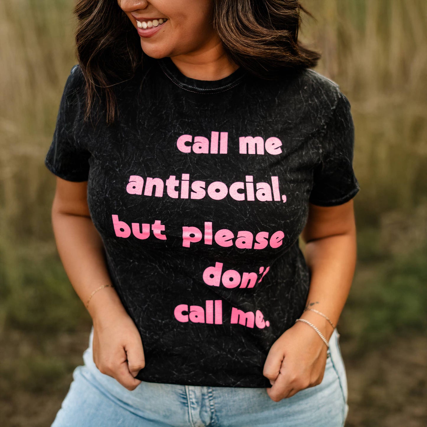 Antisocial Quote Graphic Tee Funny Casual Women Shirt