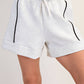 MODAL SCUBA FLAT PIPING A-LINE SHORTS