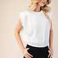 Round Neck Pleated Top