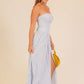 Striped Strapless Maxi Dress