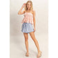 Ruffle Trim Drawstring Shorts