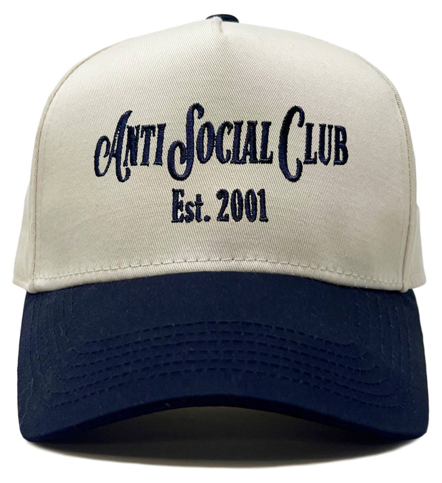 Two Tone Cap - Anti Social Club (Navy/Beige)