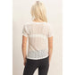 Textured Lace Short Sleeve Top