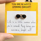 Mini Card with Sunglasses Figurine - Encouragement Gift