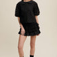 Lace Tiered Shorts with Ruffle Details