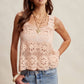 Crochet Lace Square Neck Tank Top LCR0117