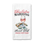 Custom Mahjong Social Club Towel, Mahjong Tile Game Decor